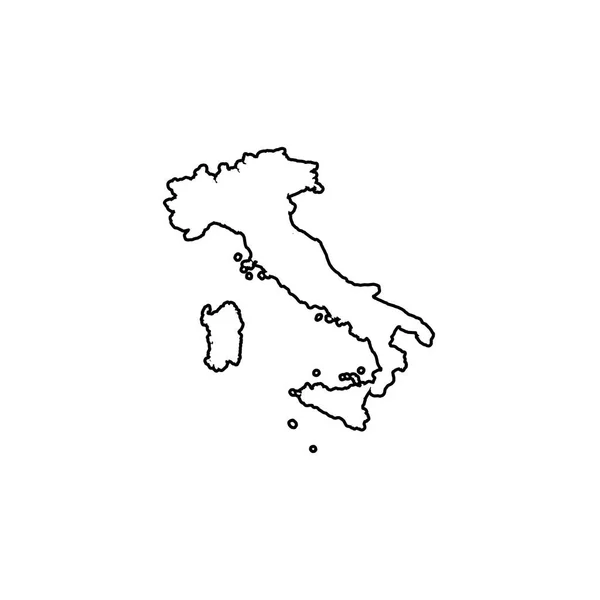 意大利的国家形状插图 — 图库矢量图片