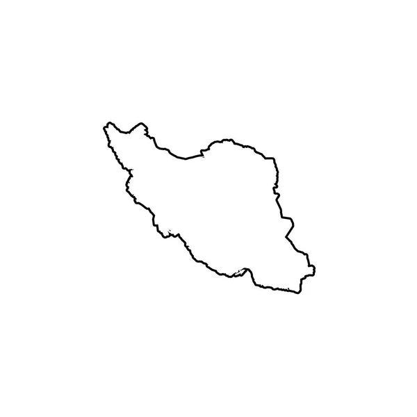 Ilustración de Irán en forma de país — Vector de stock