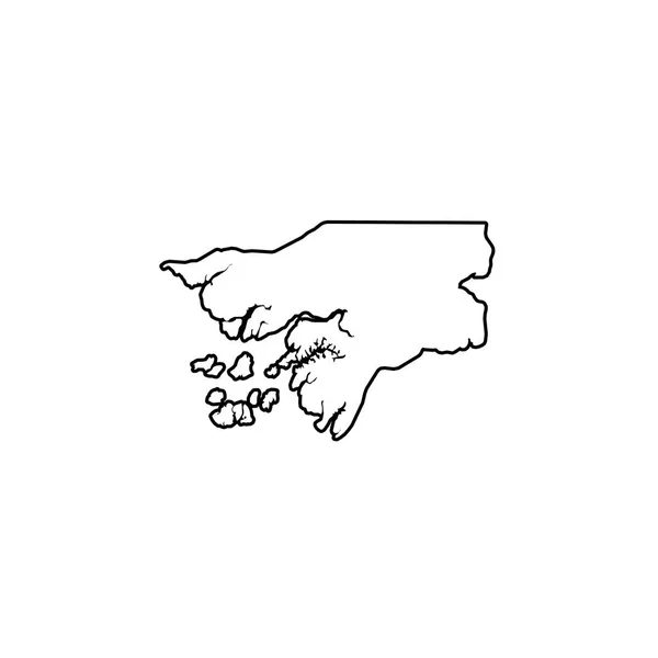Illustration de la forme du pays de Guinée Bissau — Image vectorielle