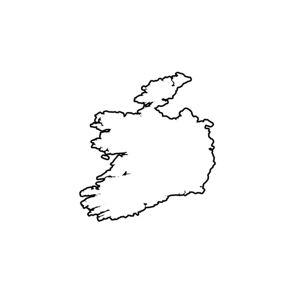 Ország alakjának illusztrációja Írország — Stock Vector