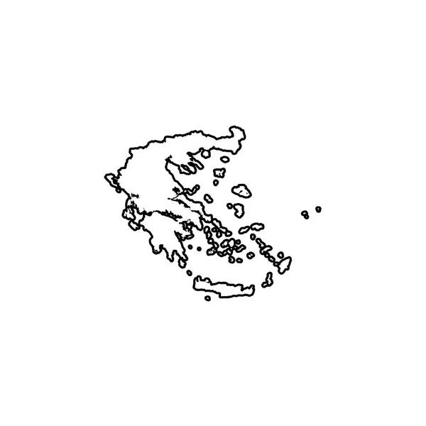 Land Shape illustration av Grekland — Stock vektor