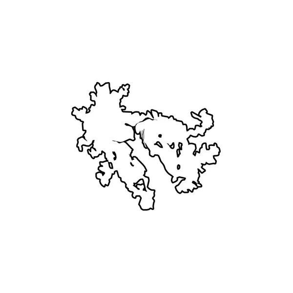 Land Form Illustration von hong kong — Stockvektor