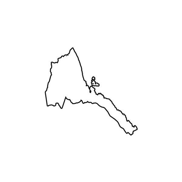 厄立特里亚国家形状插图 — 图库矢量图片