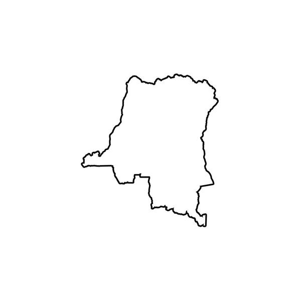 刚果民主共和国国家形状图示 — 图库矢量图片