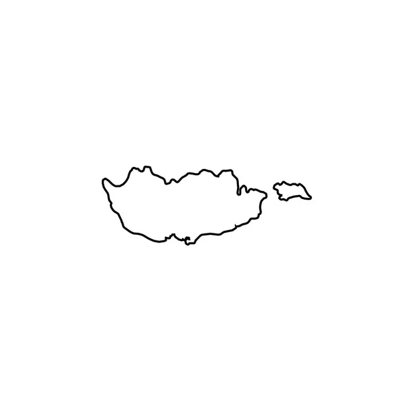 Forma del paese Illustrazione di Cipro — Vettoriale Stock