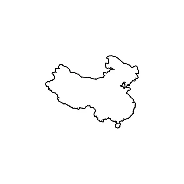 中国の国形イラスト — ストックベクタ