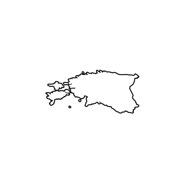 Σχήμα χώρας απεικόνιση της Εσθονίας — Διανυσματικό Αρχείο