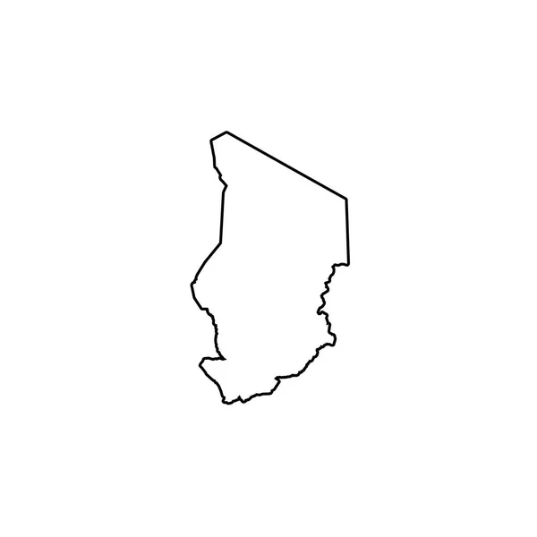 Forma del paese Illustrazione del Ciad — Vettoriale Stock