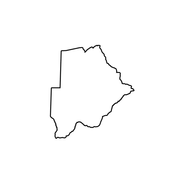Land Shape illustration av Botswana — Stock vektor
