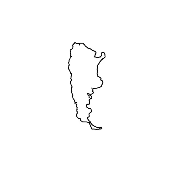 Illustration de la forme du pays de l'Argentine — Image vectorielle