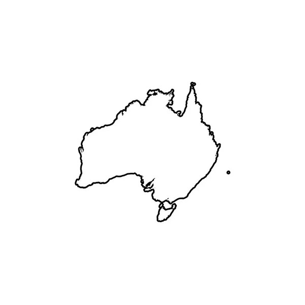 Forma del paese Illustrazione dell'Australia — Vettoriale Stock