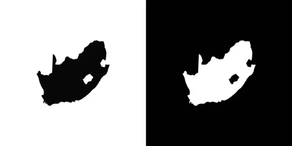 Illustration en forme de pays de l'Afrique du Sud — Image vectorielle