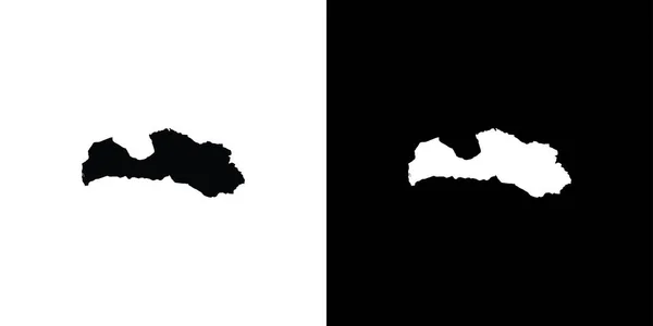 拉脱维亚国家形状插图 — 图库矢量图片
