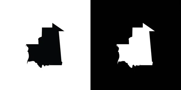 Illustration de la forme du pays de Mauritanie — Image vectorielle
