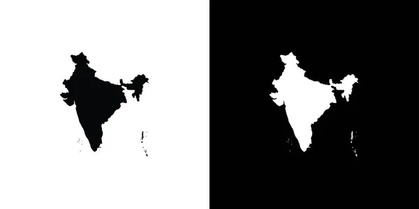 Illustration de la forme du pays de l'Inde — Image vectorielle