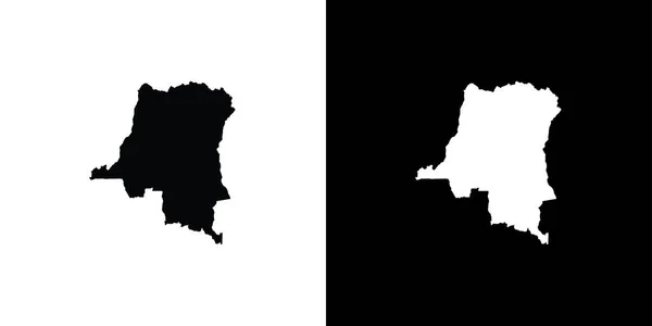 Country Shape Illustration of Democratic Republic of Congo — Stock Vector