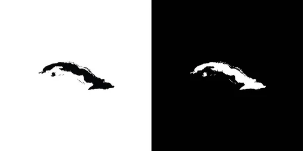 Illustration de la forme du pays de Cuba — Image vectorielle