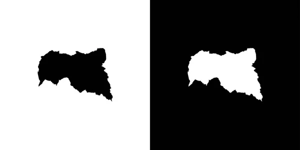 Illustration en forme de pays de la République centrafricaine — Image vectorielle