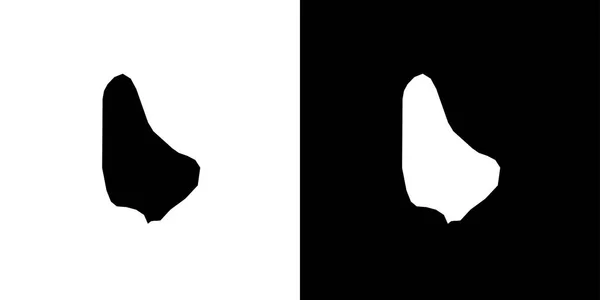 巴巴多斯国家形状插图 — 图库矢量图片