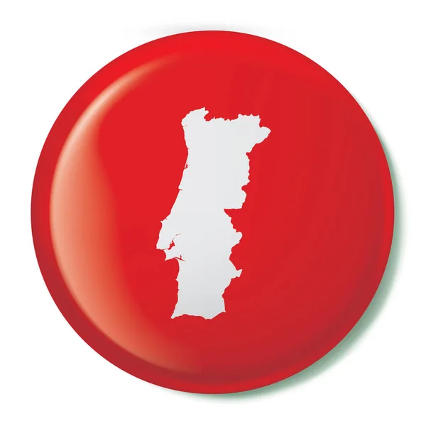 Illustration en forme de pays du Portugal — Image vectorielle