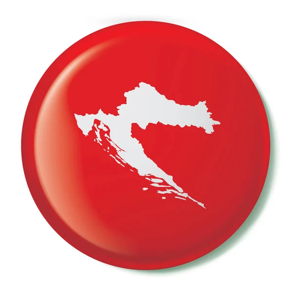 Illustration de la forme du pays de Croatie — Image vectorielle