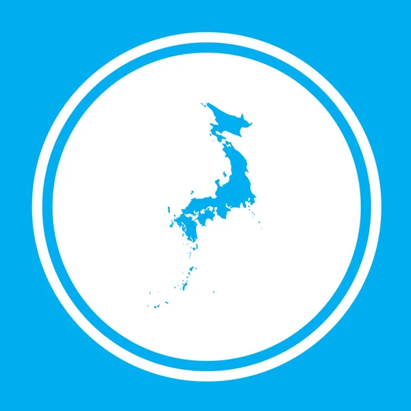 Forma del paese Illustrazione del Giappone — Vettoriale Stock