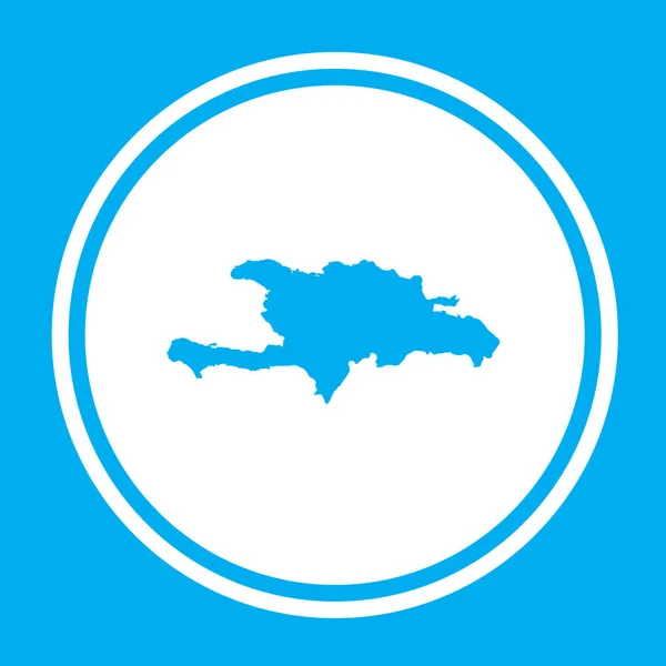 Illustration de la forme du pays de la République dominicaine — Image vectorielle
