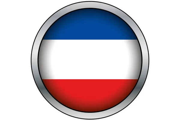 Bouton rond en or 3D avec le drapeau de Zambie — Image vectorielle