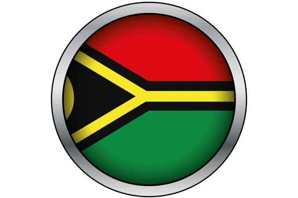 3D золота кругла кнопка з прапором Замбії — стоковий вектор