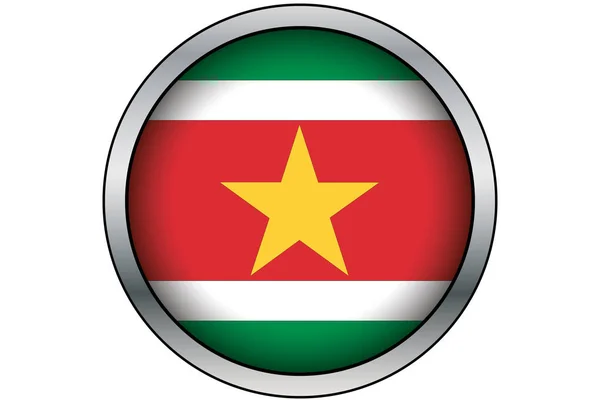 Botón redondo de oro 3D con la bandera de Zambia — Archivo Imágenes Vectoriales