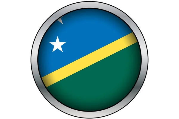 Bouton rond en or 3D avec le drapeau de Zambie — Image vectorielle