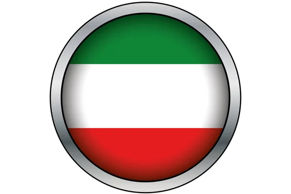 잠비아의 국기와 3D 골드 라운드 버튼 — 스톡 벡터