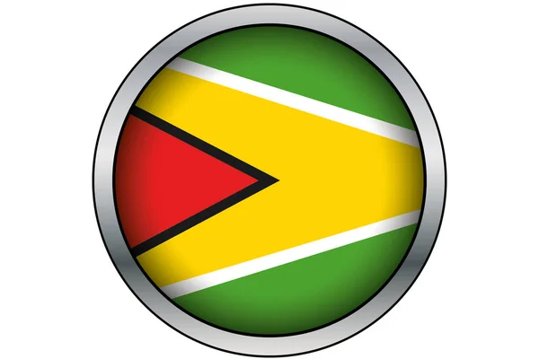 Botão redondo de ouro 3D com a bandeira da Zâmbia —  Vetores de Stock