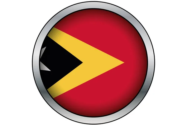 3D χρυσό στρογγυλό κουμπί με τη σημαία της Ζάμπια — Διανυσματικό Αρχείο