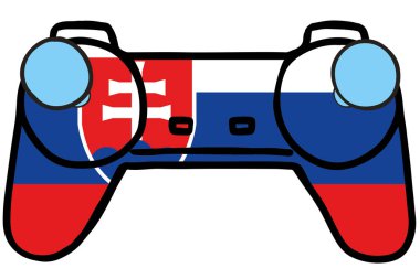 Slovakya bayrağı ile Retro Oyun Kontrolörü