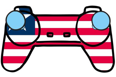 Liberya bayrağı ile Retro Oyun Denetleyicisi
