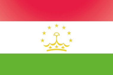 Tacikistan Resimli Parlak Ülke Bayrağı