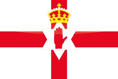 Kuzey İrlanda Resimli Parlak Ülke Bayrağı