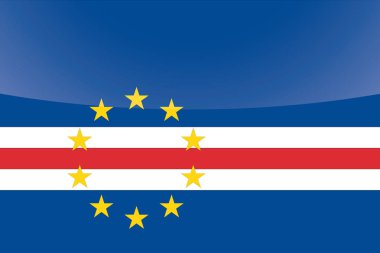 Cape Verde Resimli Parlak Ülke Bayrağı