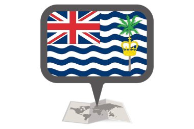 Resimli Harita ve İngiliz Ülke Bayrağı ile Pointer