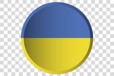 Ukrayna Bayrağı 3d Düğme