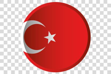 3d Türkiye Bayrağı Düğmesi