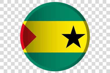 Sao Tome E Principe Bayrağı 3d Düğme