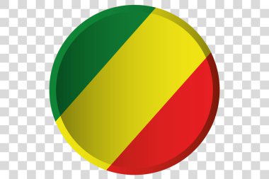 Kongo Bayrağı 3d Düğme