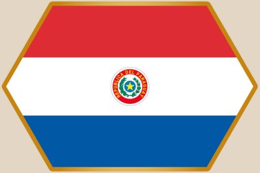 Paraguay Bayrağı ile Uzatılmış Altıgen