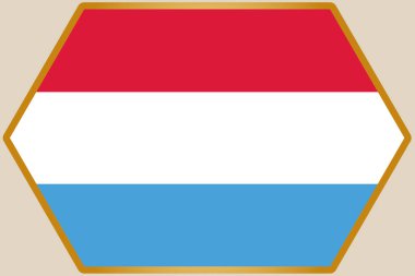 Lüksemburg Bayrağı ile Uzatılmış Altıgen