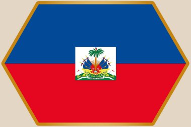 Haiti Bayrağı ile Uzatılmış Altıgen