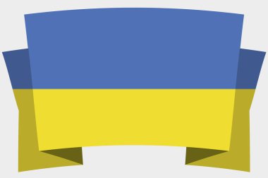 Ukrayna Ülke Bayrağı ile 3d Banner