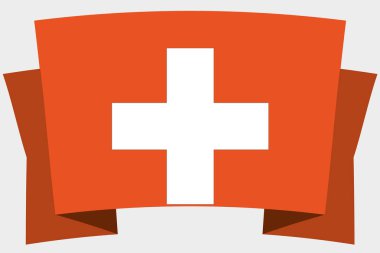 İsviçre Ülke Bayrağı ile 3d Banner