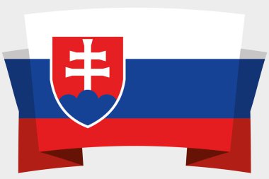 Slovakya Ülke Bayrağı ile 3d Banner